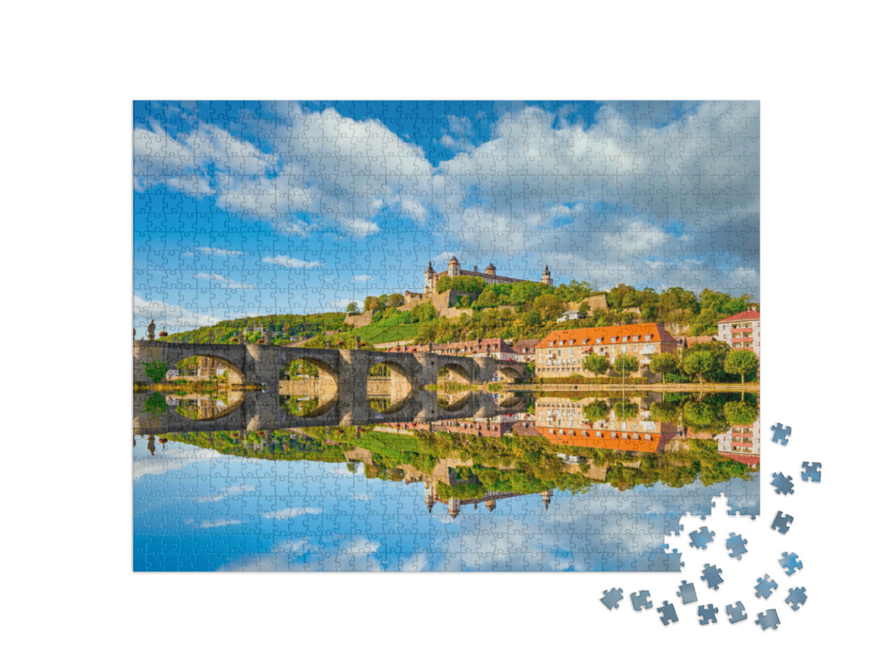 Puzzle 1000 Teile „Festung Marienberg in Würzburg, Deutschland“