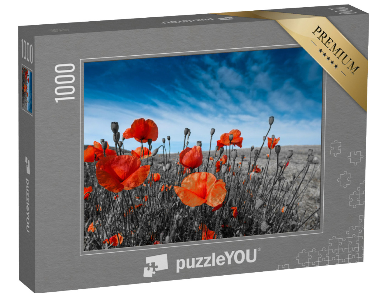 Puzzle 1000 Teile „Mohnblumen auf einer Wiese“