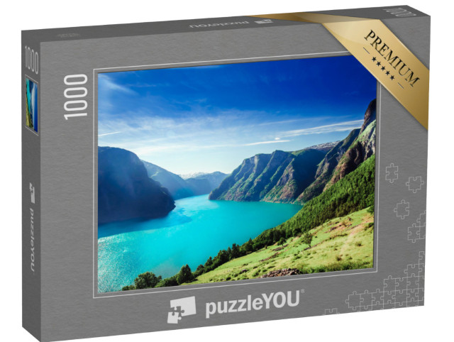 Puzzle 1000 Teile „Aurlandsfjord, Teil des Sognefjords“