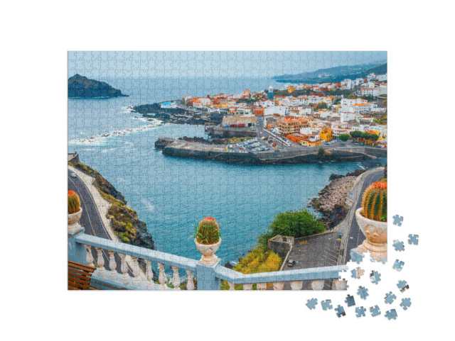 Puzzle 1000 Teile „Luftaufnahme von Garachico auf Teneriffa, Spanien“