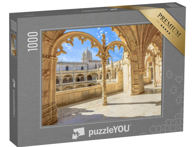 Puzzle 1000 Teile „Mosteiro dos Jeronimos, Wahrzeichen von Lissabon, UNESCO-Weltkulturerbe, Portugal“