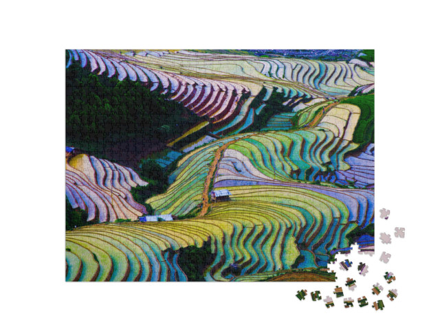 Puzzle 1000 Teile „Reisfeld-Terrassen in Vietnam“