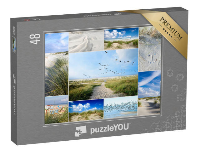 Puzzle 48 Teile „Collage von Impressionen aus Langeoog, Deutschland“