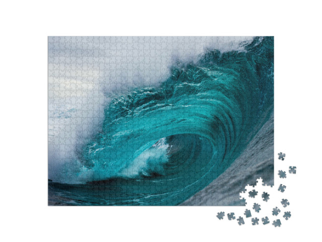 Puzzle 1000 Teile „Riesige Welle im blauen Ozean“