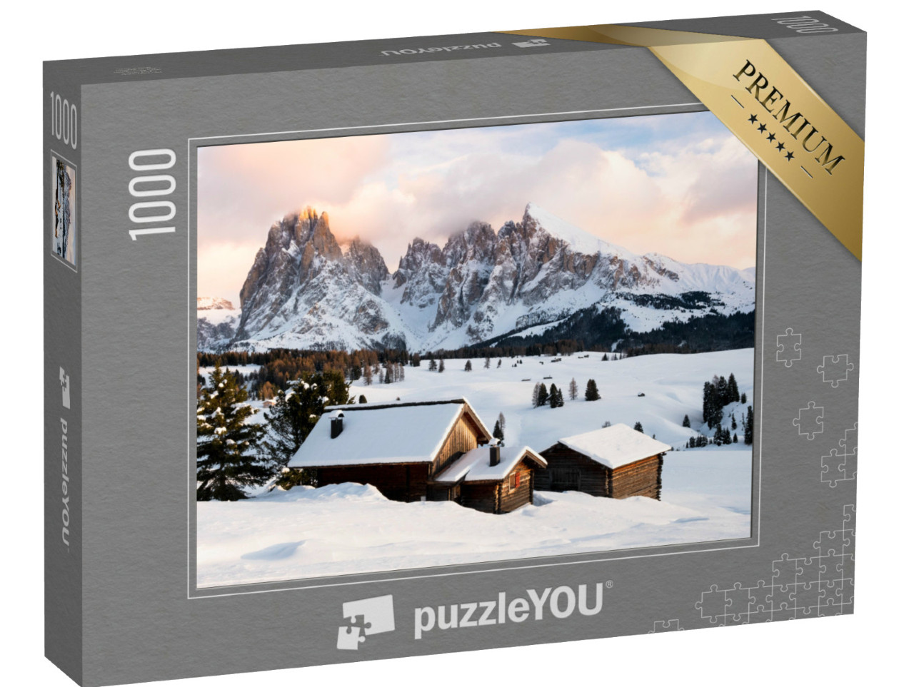 Puzzle 1000 Teile „Alpe di Suisi im Winter“