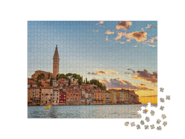 Puzzle 1000 Teile „Altstadt von Rovinj, Kroatien“