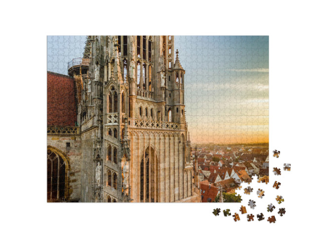 Puzzle 1000 Teile „Ulmer Münster mit höchsten Kirchturm der Welt“