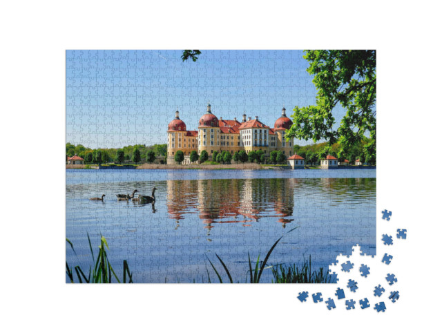 Puzzle 1000 Teile „Historisches Schloss Moritzburg, Sachsen“