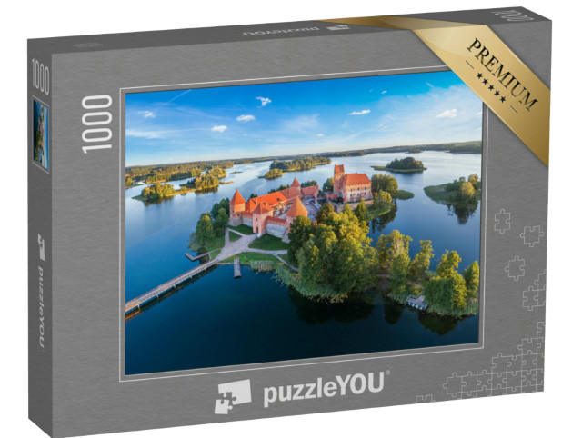 Puzzle 1000 Teile „Burg Trakai: mittelalterliche gotische Inselburg im Galve-See, Litauen“