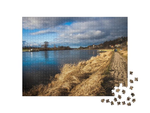 Puzzle 1000 Teile „Elbe im Stadtgebiet von Dresden“