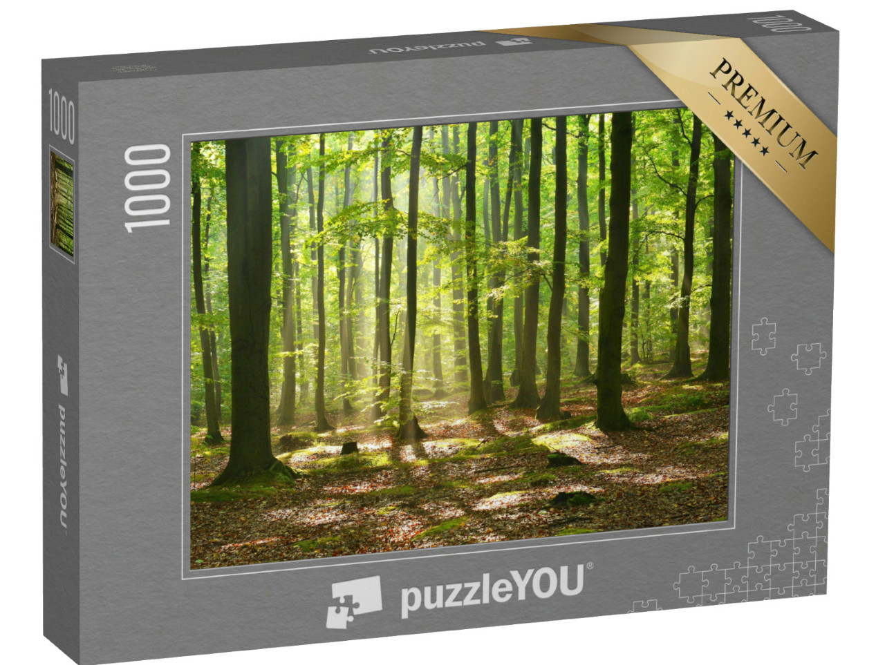 Puzzle 1000 Teile „Herbstdämmerung in einem mystischen Zauberwald“