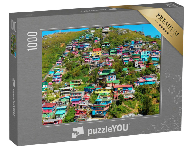 Puzzle 1000 Teile „Bunte Häuser von La Trinidad, Philippinen“