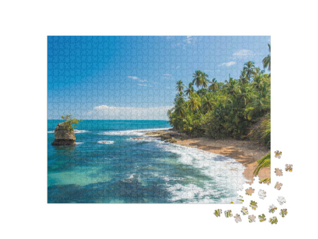 Puzzle 1000 Teile „Karibischer Strand von Manzanillo bei Puerto Viejo, Costa Rica“
