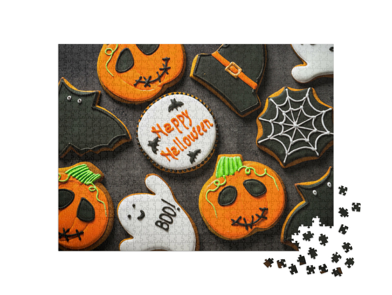 Puzzle 1000 Teile „Lustiges und kreatives Gebäck zu Halloween“
