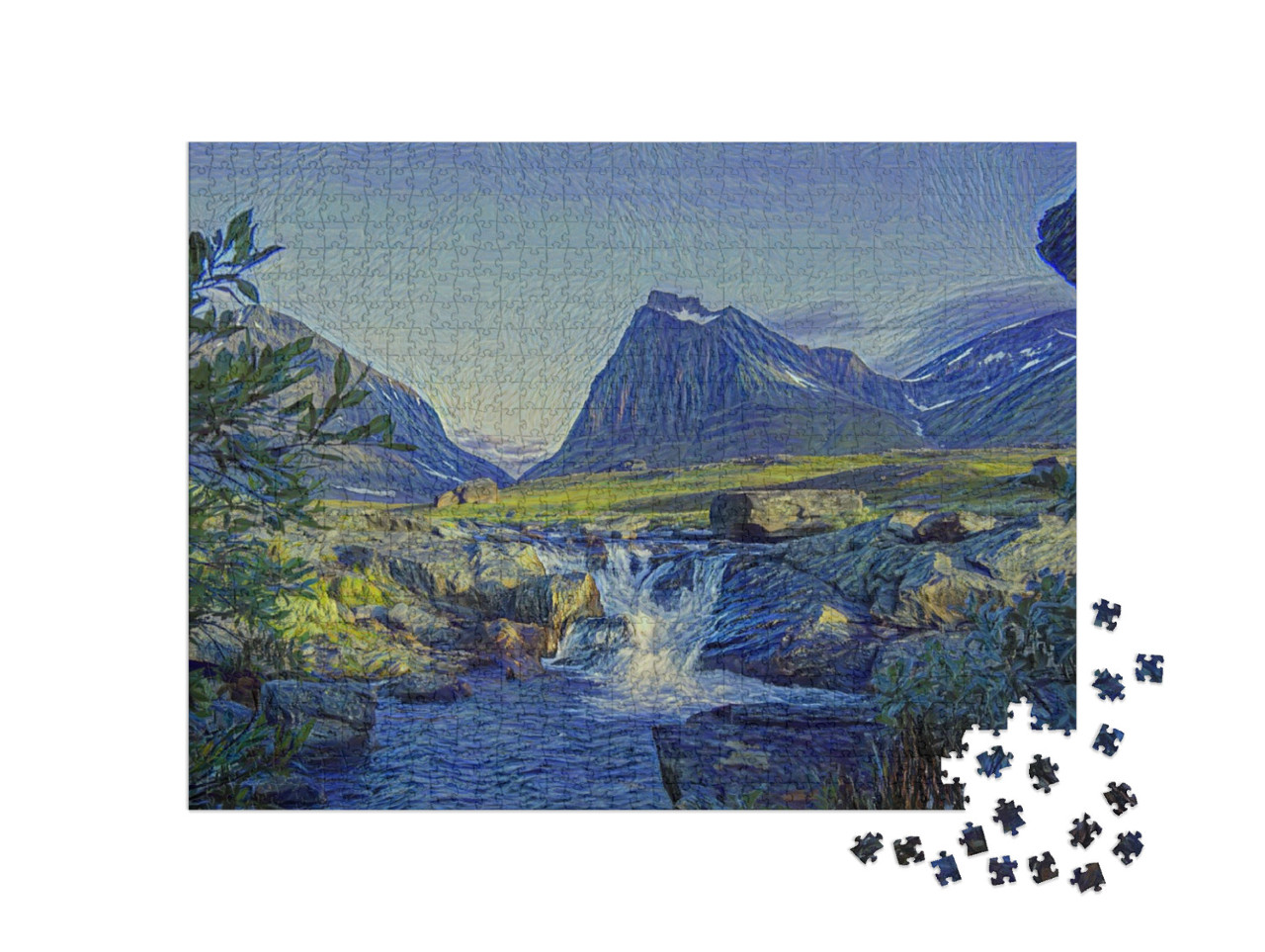 Puzzle 1000 Teile „im Kunst-Stil von van Gogh, Sternennacht - Tuolpagorni - Puzzle-Kollektion Künstler & Gemälde“