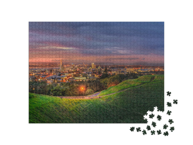 Puzzle 1000 Teile „Mount Eden und Auckland, Neuseeland“