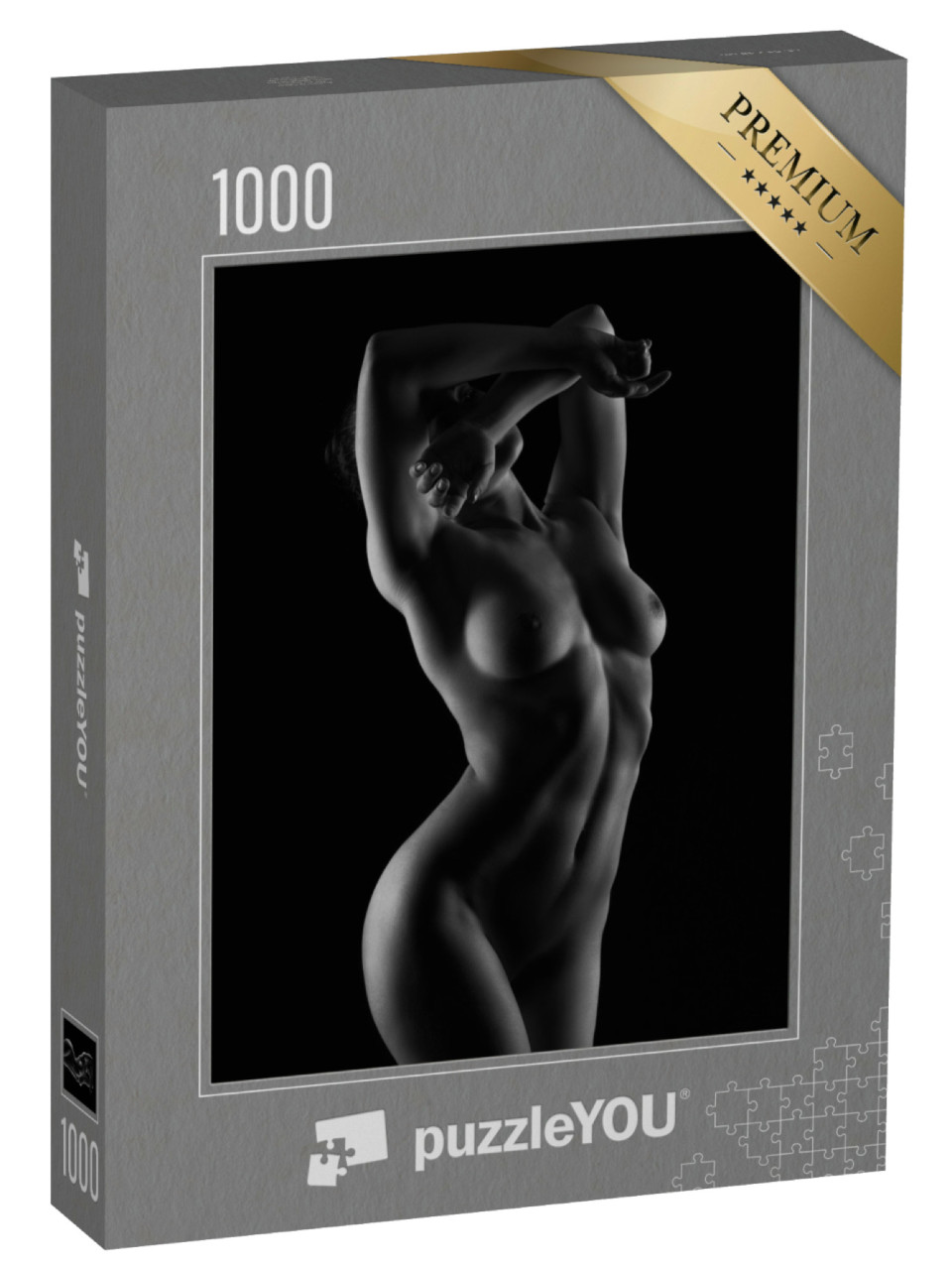 Puzzle 1000 Teile „Kunst Akt: Wunderschöner nackter Körper “