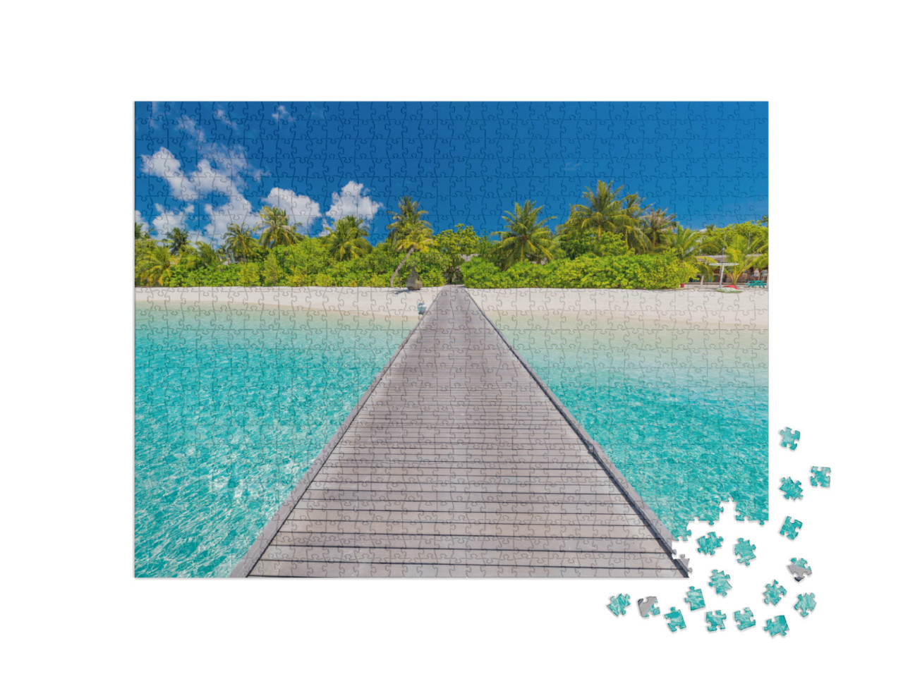 Puzzle 1000 Teile „Strandimpression auf den Malediven“
