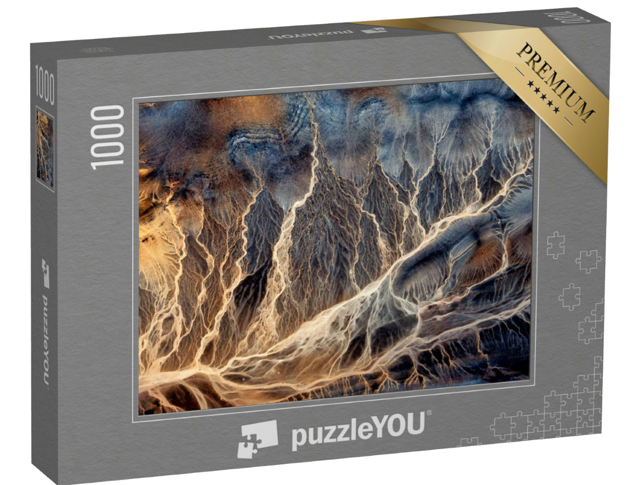 Puzzle 1000 Teile „Abstrakte Fotografie der Wüsten Afrikas aus der Luft“