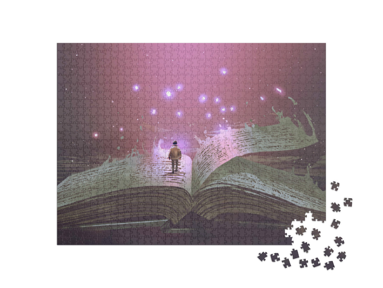 Puzzle 1000 Teile „Das riesige Buch der Fantasie“