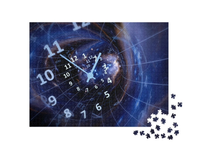 Puzzle 1000 Teile „3D-Illustration: Zeit, Raum, Unendlichkeit“