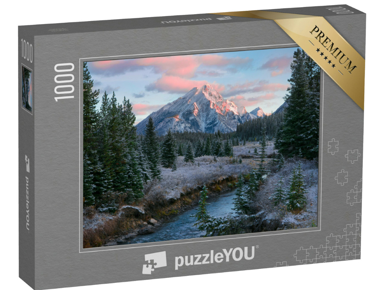 Puzzle 1000 Teile „Naturszene in den kanadischen Rocky Mountains  “