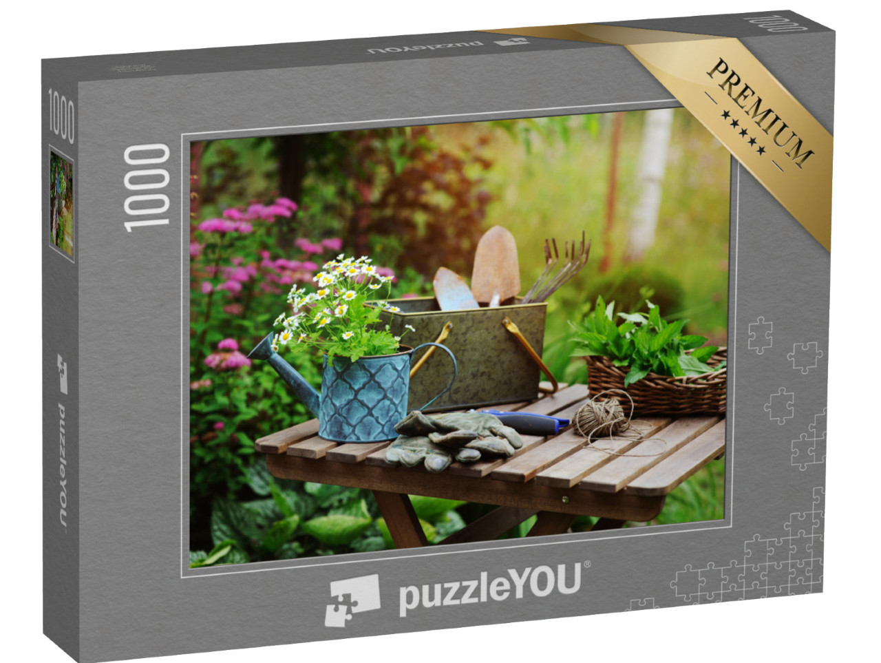 Puzzle 1000 Teile „Gartenarbeit im Sommer“