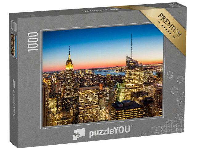 Puzzle 1000 Teile „Lichtermeer in New York “