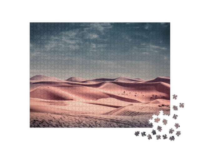 Puzzle 1000 Teile „Die Sanddünen der Sahara Wüste“