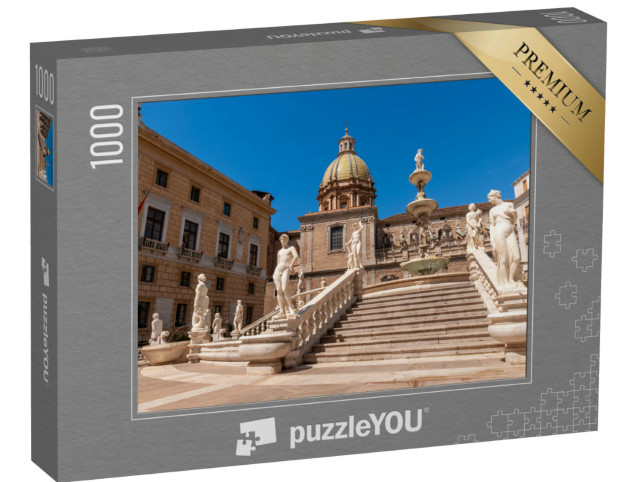 Puzzle 1000 Teile „Fontana Pretoria auf der Piazza Pretoria in Palermo, Sizilien“