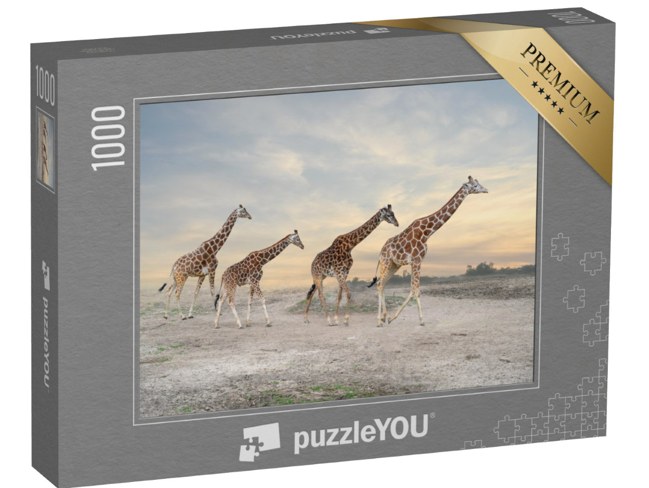 Puzzle 1000 Teile „Giraffenherde“
