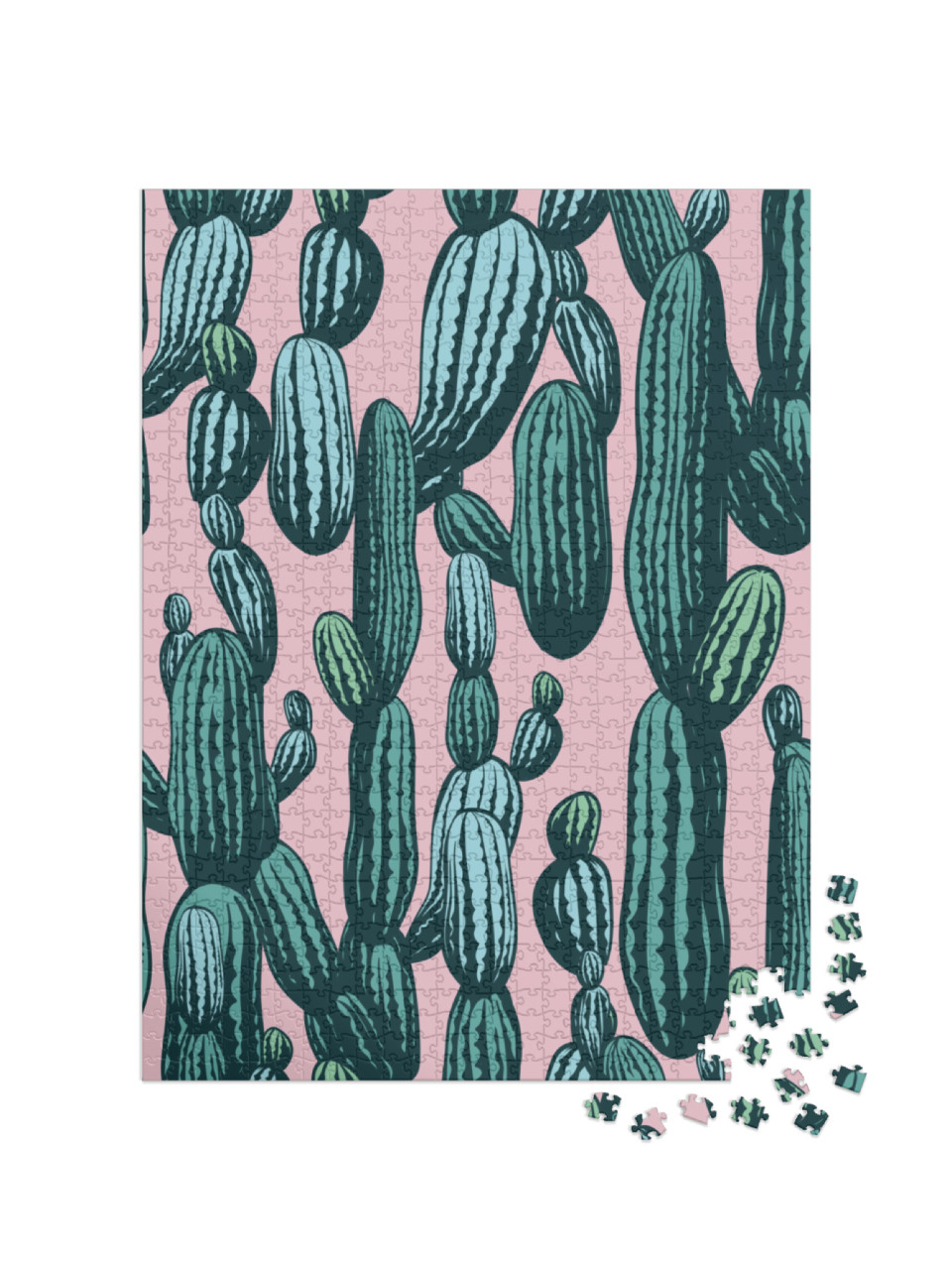 Puzzle 1000 Teile „Illustration: Kaktus-Muster“