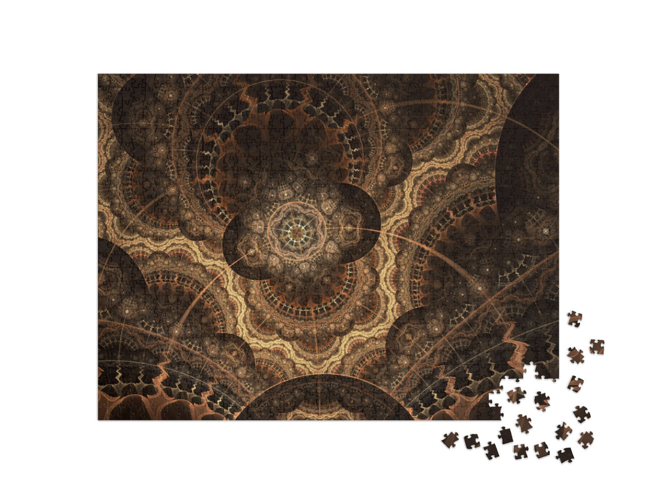 Puzzle 1000 Teile „Digitale Kunst: Detaillierter fraktaler Sternenhimmel“