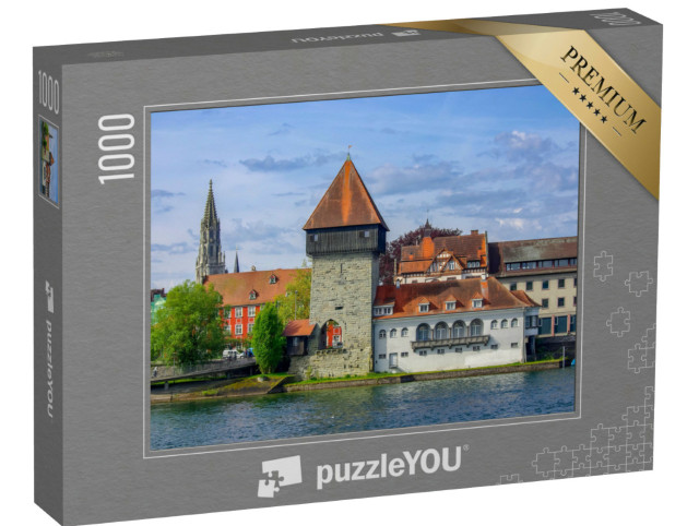 Puzzle 1000 Teile „Historischer Rheintorturm, mittelalterliches Stadttor in Konstanz am Bodensee“