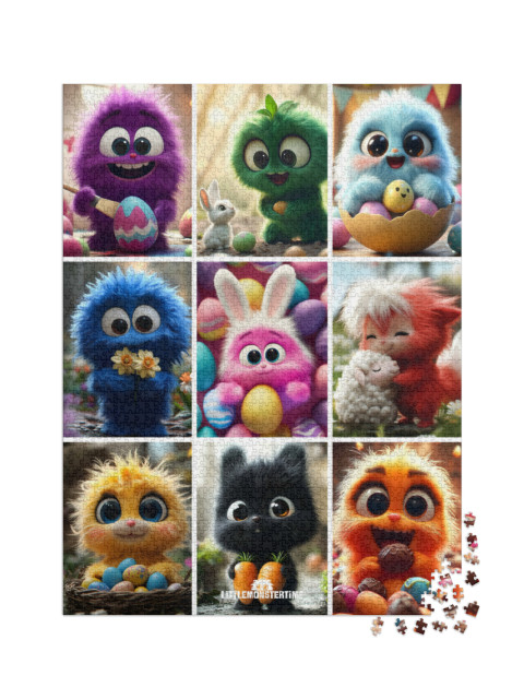 Puzzle 2000 Teile „LITTLEMONSTERTIME: Oster Collage“
