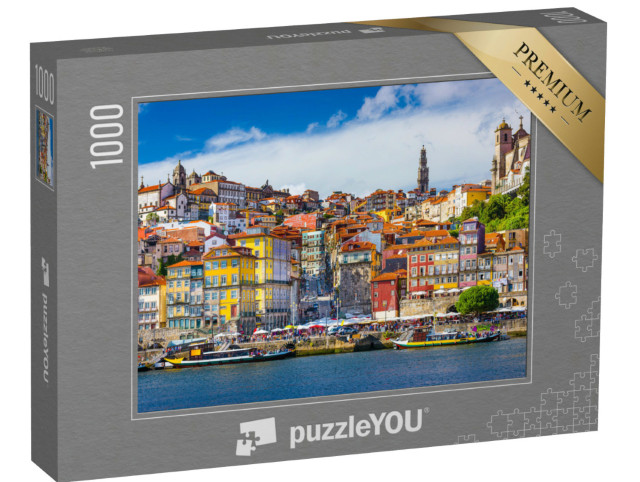 Puzzle 1000 Teile „Altstadt-Skyline von Porto am Fluss Duoro, Portugal“