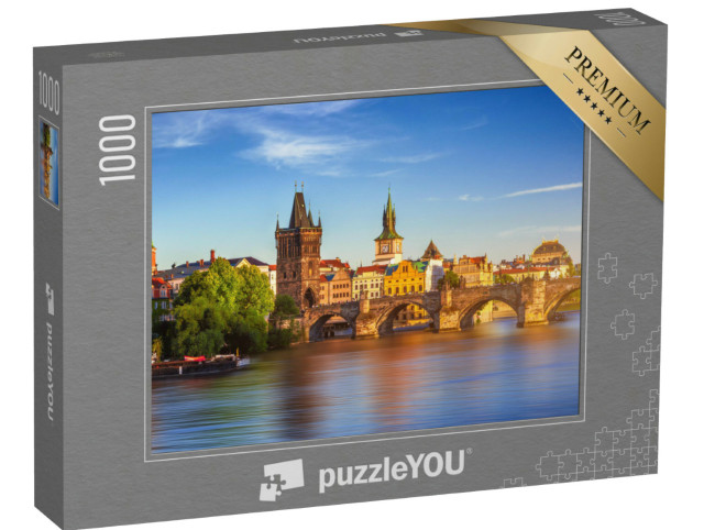 Puzzle 1000 Teile „Luftaufnahme der Altstadt von Prag mit Pier, Tschechische Republik“