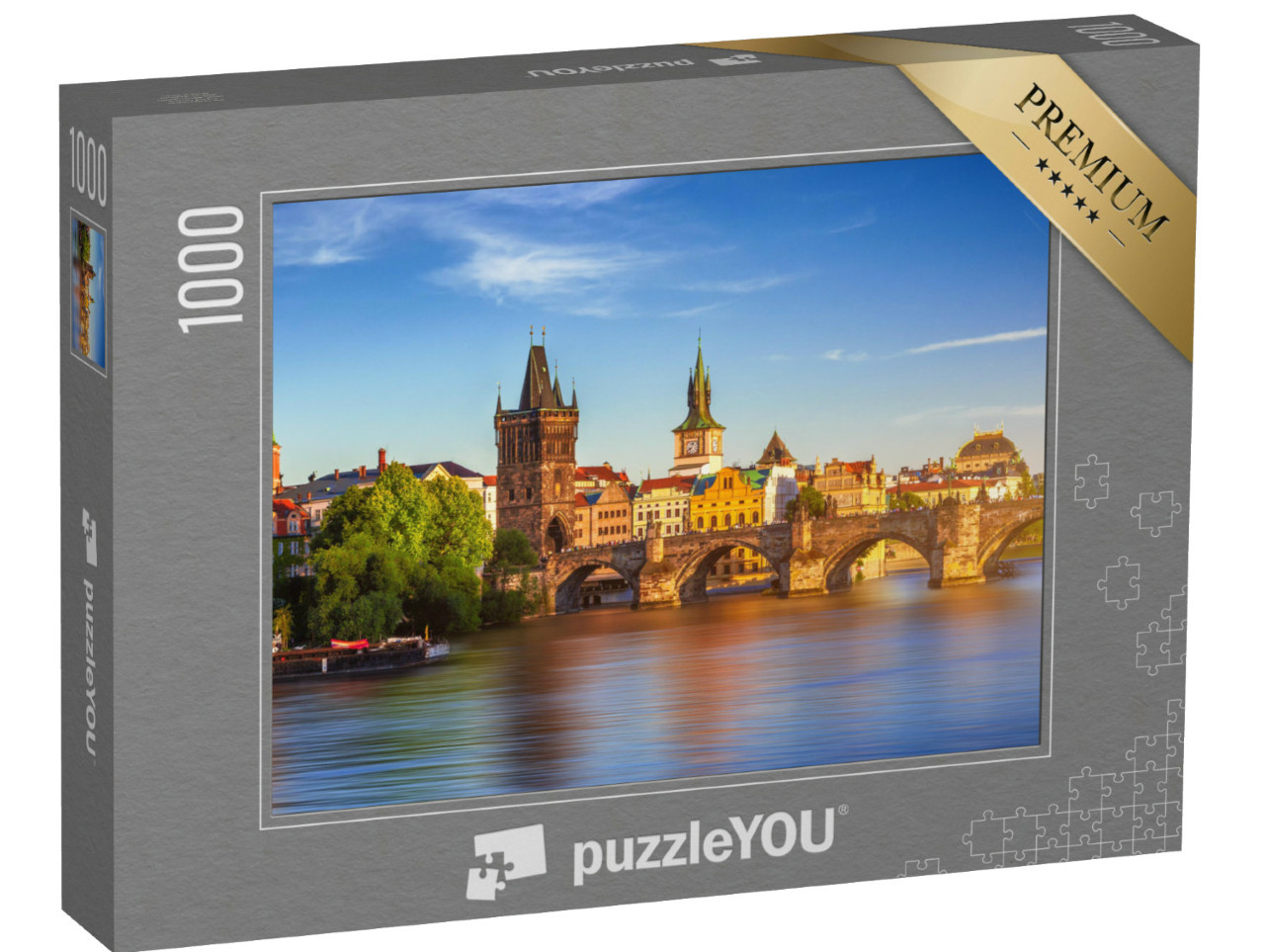 Puzzle 1000 Teile „Luftaufnahme der Altstadt von Prag mit Pier, Tschechische Republik“