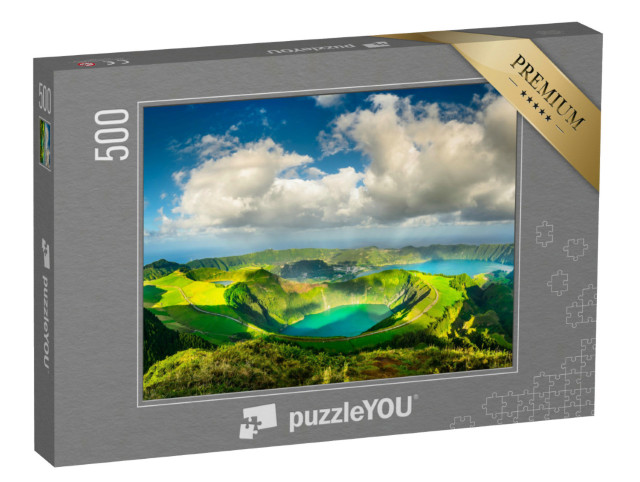 Puzzle 500 Teile „Die Blauen und Grünen Seen, Azoren“