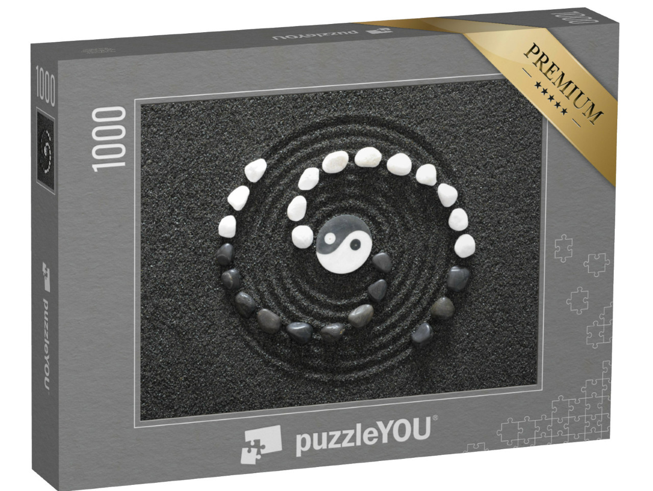 Puzzle 1000 Teile „Japanischer ZEN-Garten mit Yin- und Yang-Stein“