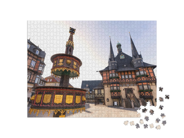 Puzzle 1000 Teile „Historisches Rathaus von Wernigerode, Deutschland“
