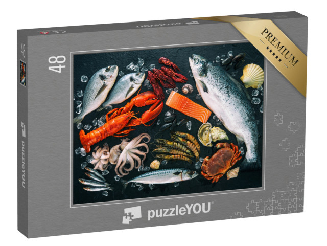 Puzzle 48 Teile „Frischer Fisch und Meeresfrüchte“