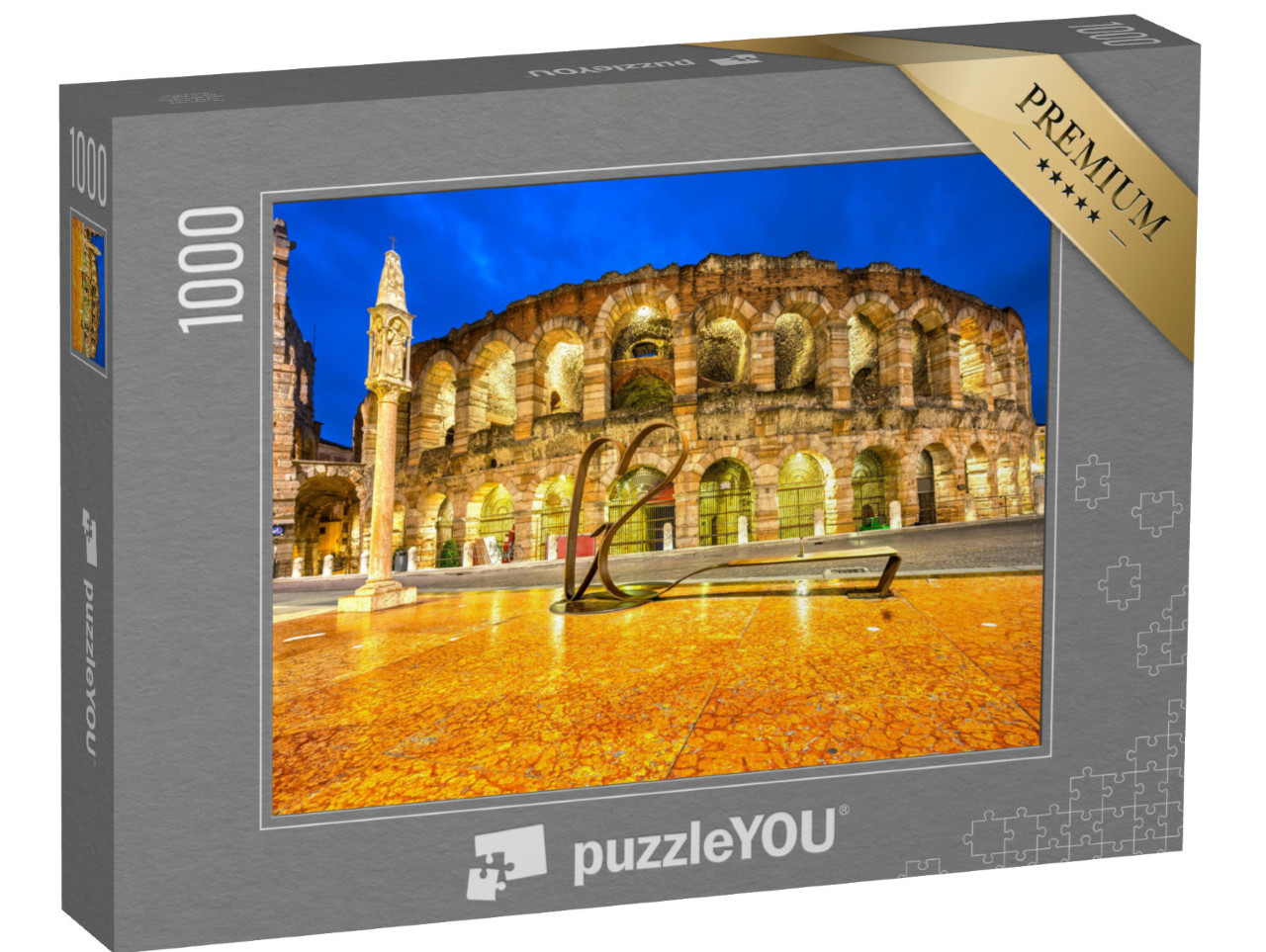 Puzzle 1000 Teile „Nachtaufnahme der berühmten Arena, Verona, Italien“