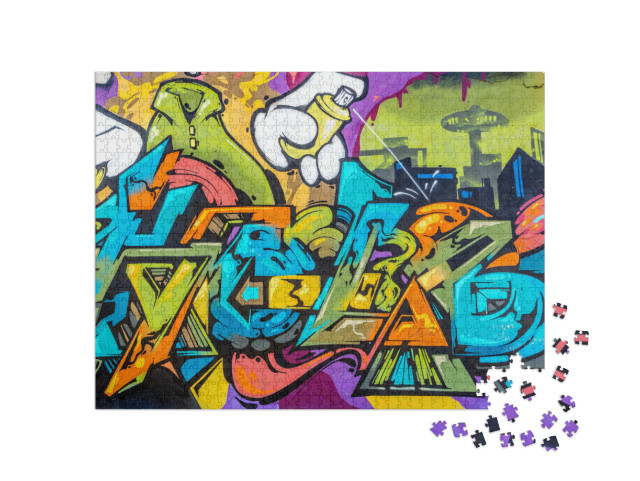 Puzzle 1000 Teile „Schöne Street Art, Graffiti-Stil“
