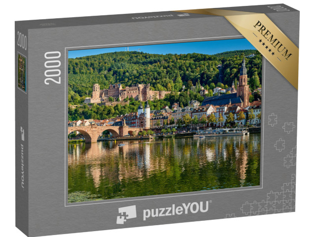 Puzzle 2000 Teile „Heidelberger Altstadt am Neckar, Deutschland“
