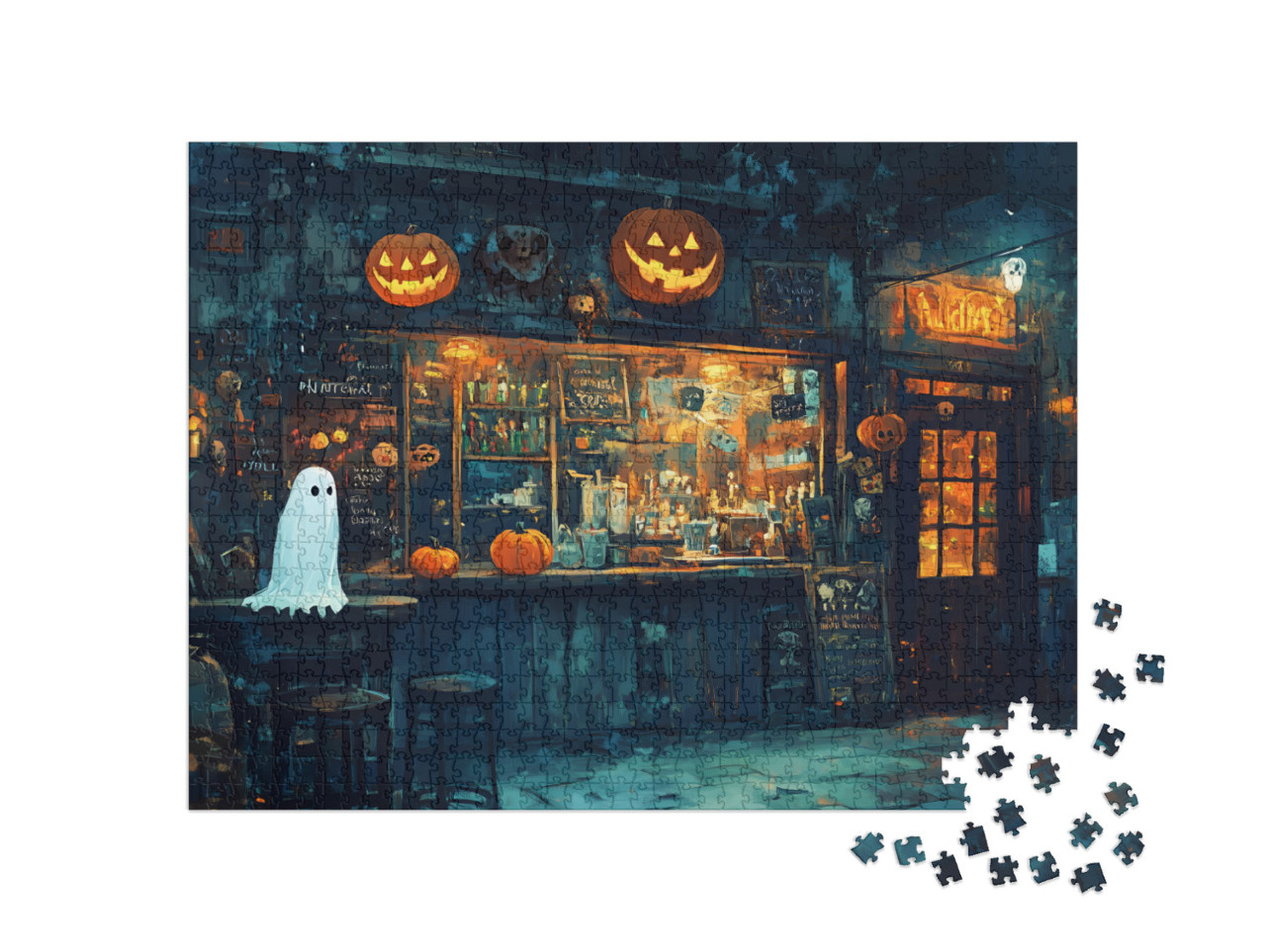 Puzzle 1000 Teile „Halloween Kiosk“