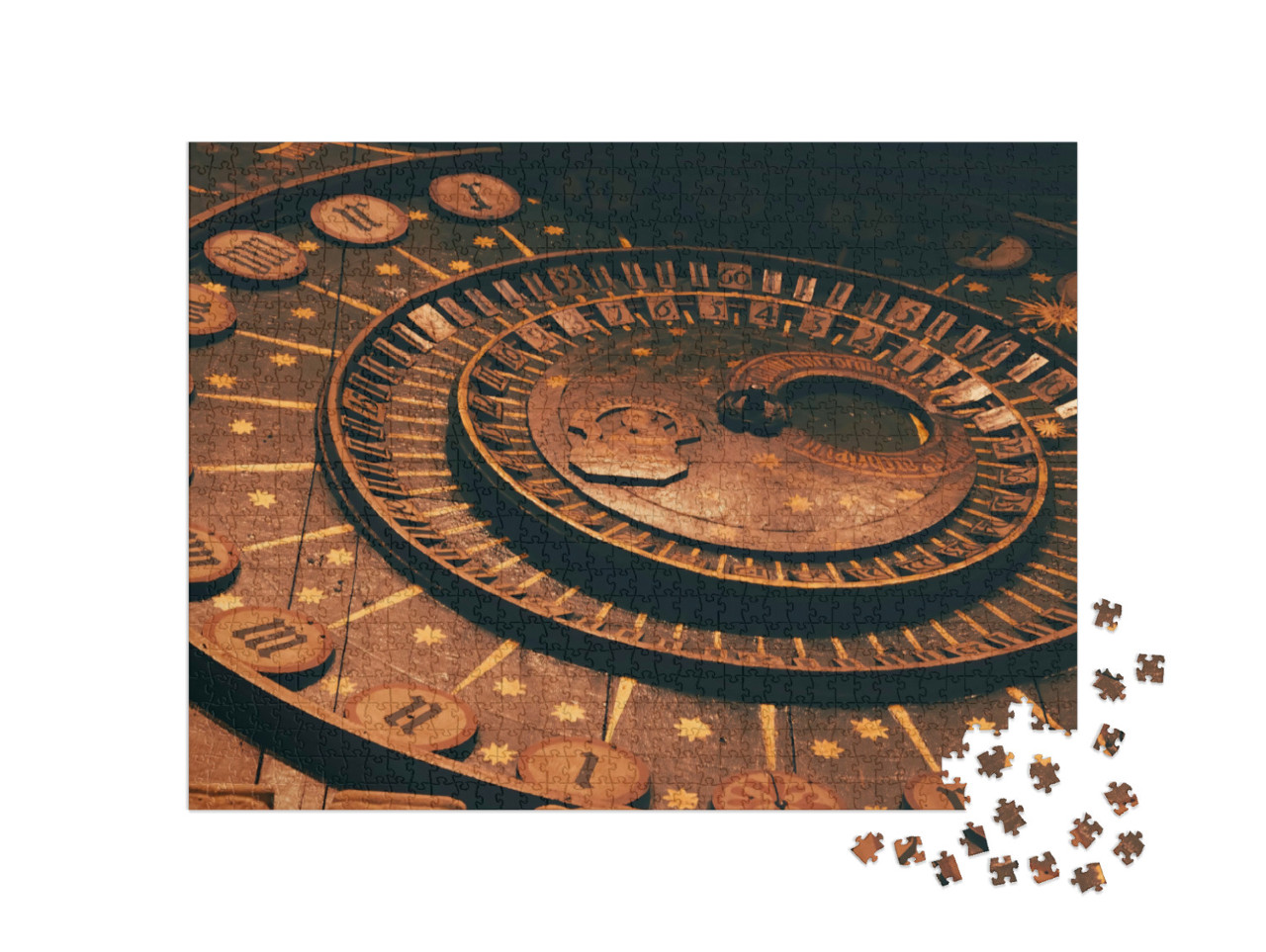 Puzzle 1000 Teile „Historische Uhr aus dem 13. Jahrhundert“