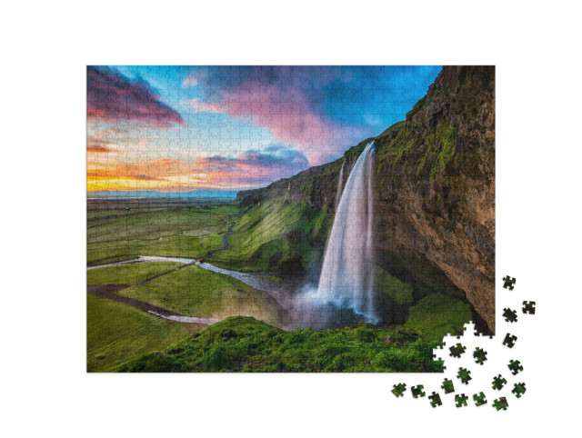 Puzzle 1000 Teile „Seljalandsfoss - Island“