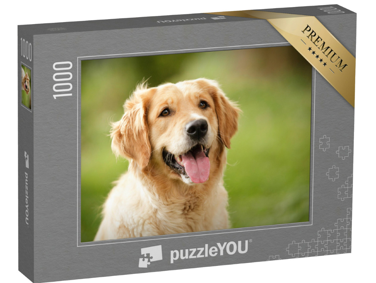 Puzzle 1000 Teile „Wunderschöne Nahaufnahme eines Golden Retrievers“