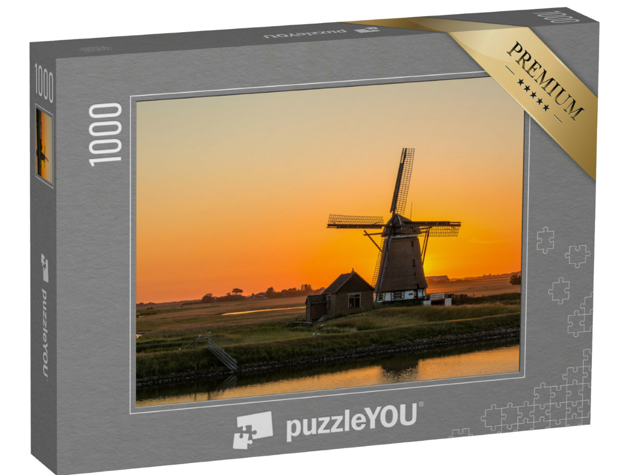 Puzzle 1000 Teile „Windmühle auf der Insel Texel, Niederlande“
